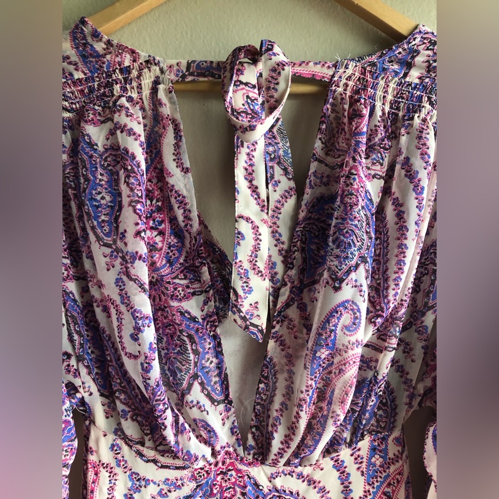 NEW Free People Women Mirage boho printed maxi dress pink Size 0 - Picture 13 of 16